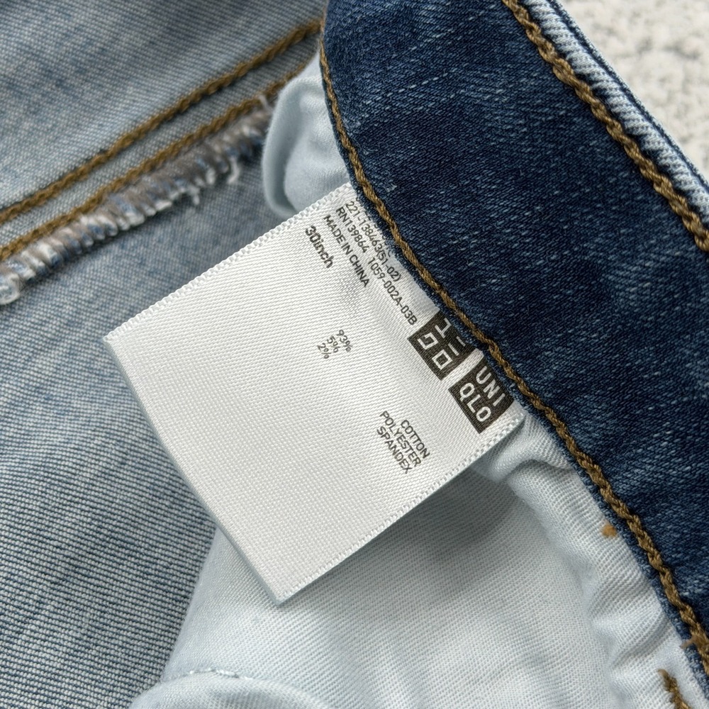 Uniqlo Jeans Women 30x26.5 Blue Skinny Stretch Mid Rise Ankle Zip Denim Pants - Picture 7 of 16